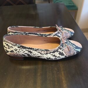 Madewell Snakeskin Patterned Ballet Flats